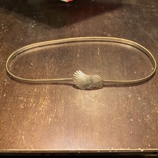 Vintage Gold Tone Stretch Belt with a Seashell Buckle Clasp