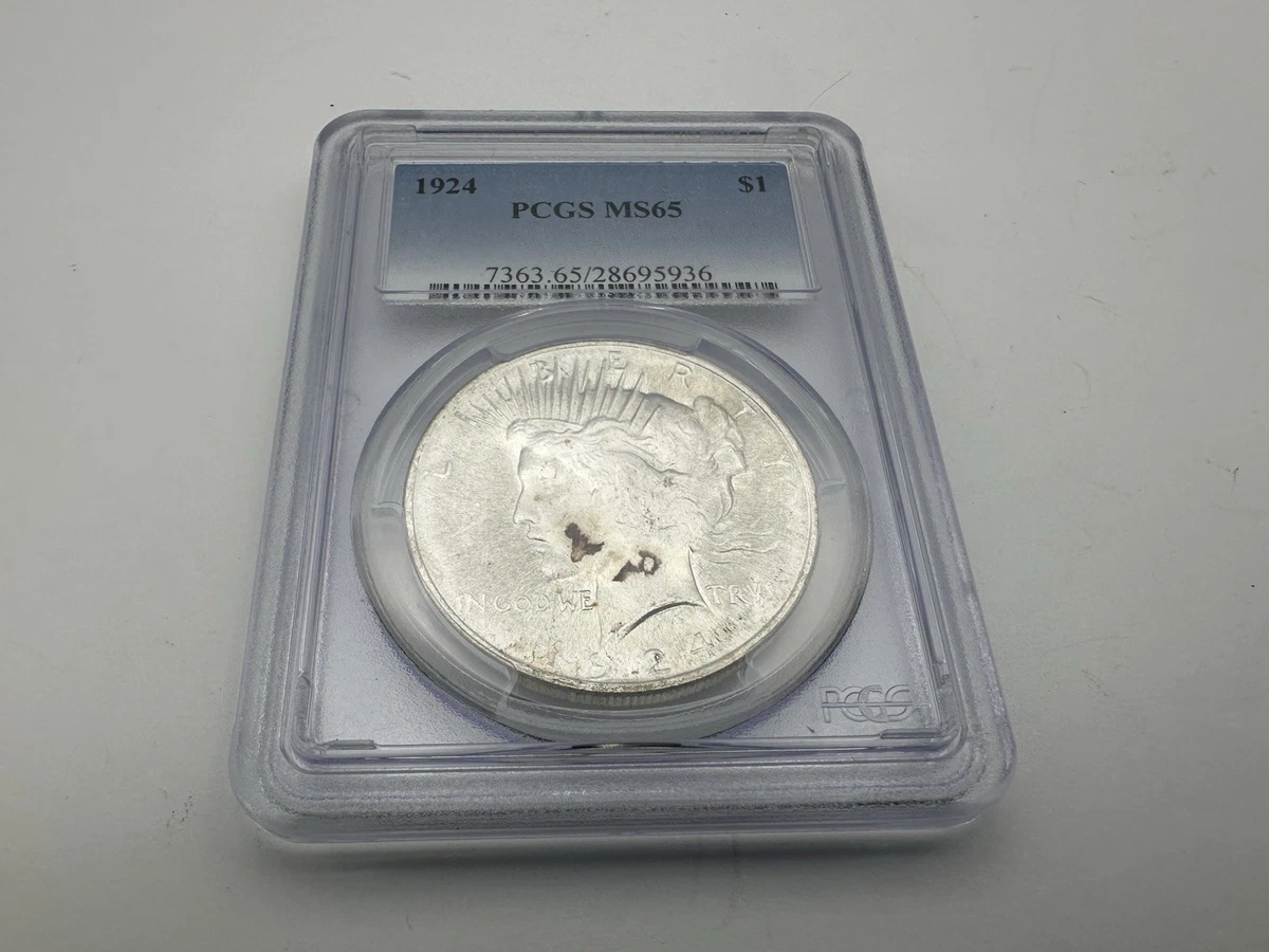 MS 65 Graded 1924 Year Peace Dollars (1921-1935) for sale | eBay
