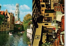 Bruges BRUGGE Belgie Hotel Restaurant t’Bourgoensche Cruyce Gastraum Kanalmotiv