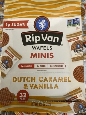 Dutch Caramel Vanilla Rip Van Wafels Minis - Lot Of 96!!