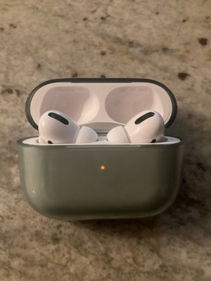 AirPod (pro 1/2 gen) clear green case - wireless charging - (case only)