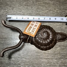 FARM IN Farmhouse Boot Jack Puller Rustic Snail, Dark Coffee-Snail Design