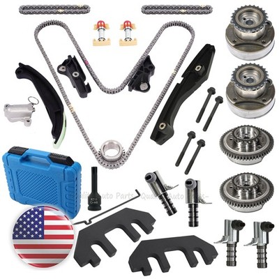 Timing Chain Kit Camshaft Sprocket Valve Tool Fit Ford Transit 250 350 PTV 3.5L
