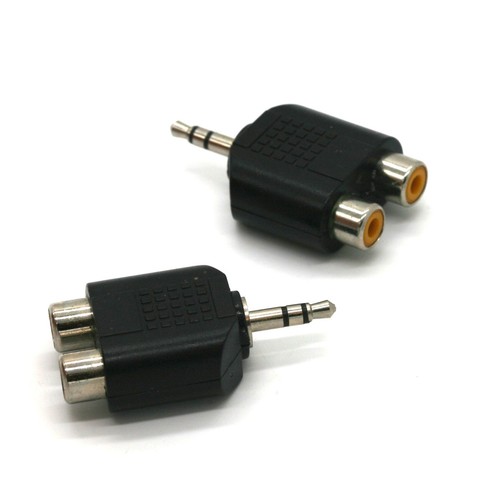 3.5mm Stereo Male to Dual RCA Female Adapter - Picture 2 of 3