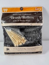 Vintage Brush Hair Rollers with Pins Curlers Tip Top New in Package