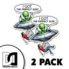 Alien Ufo Perfect Size Funny Alien Decal 2 Pack D572