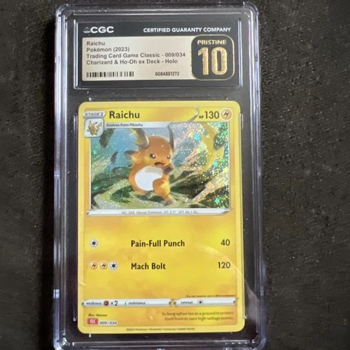 2023 Pokemon TCG Classic English HOLO Raichu 9/34 CGC 10 PRISTINE Charizard Deck