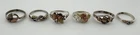 Black Hills Gold Sterling Silver Rings Lot of 6 Vintage 12.4g