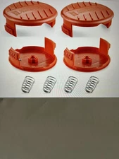 Trimmer Line Spool Cap Covers & Springs Black+Decker AFS (RC100P) Weed Eater 4Pc