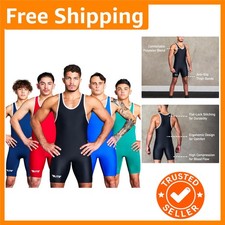 Durable Men's Wrestling Uniform Singlet - Comfortable Fit with Gripper Elastics