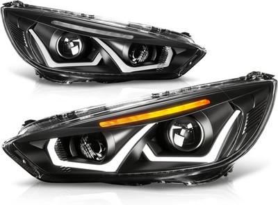 LED DRL Headlights Assembly Compatible with 2015-2018 Ford Focus, Driver Passeng