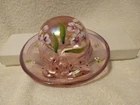 Fenton Pink Spring Floral Hat 4 1/2×2 Inches Figurine  Beautiful!