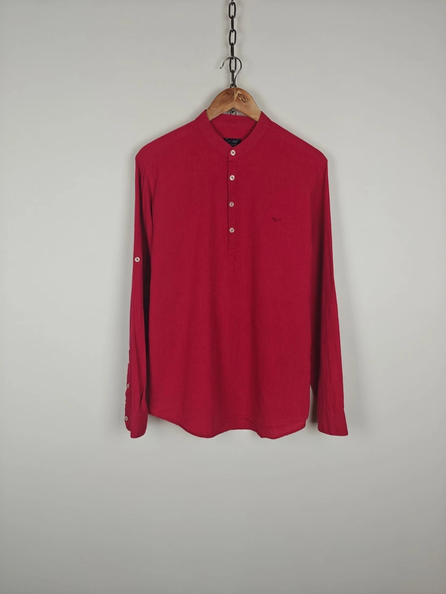 Armani Jeans Linen Casual Button-Down Shirts for Men for sale | eBay