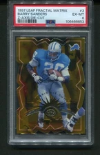 1997 Leaf Fractal Matrix Barry Sanders Z-Axis Die-Cut #3 PSA 6