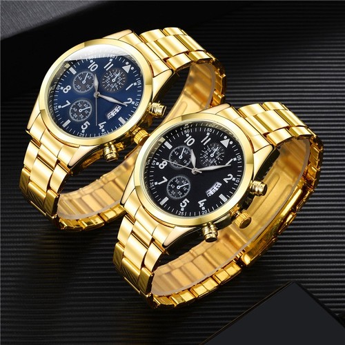 Men's Fashion Calendar Quartz Watch Stainless Steel Band Multifunctional Watch - Picture 5 of 15