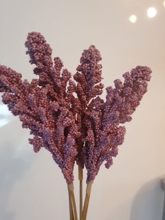 Bund Lila Deko Kunstblumen Sorghumhirse Höhe ca. 31 cm