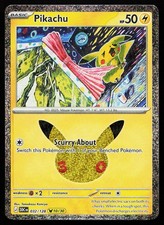 Carta Pokemon Pikachu 032/128 Holo Pikachu rara celebrazione 30°