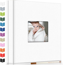 Self-Adhesive Photo Album for 3X5 to 8X10 Pictures, 40 Pages, Linen Cover