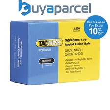 Tacwise 0770 16G 38mm Angled Finish Nails Galvanised 2500 Pack 16GA DCN660 IM65A 0.0049 per staple