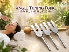 Angel Tuning Forks - 4096 Hz, 4160 Hz, 4225 Hz WOODEN MALLET FREE