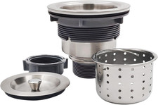 3-1/2-Inch Kitchen Sink Drain Strainer Assembly Kit, Deep Waste Basket Strainer