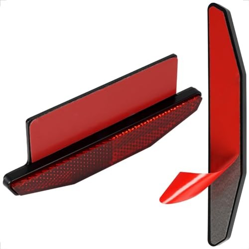  2 Packs Motorcycle Trapezoidal Rear Reflector： Self-Adhesive Warning 125*46mm