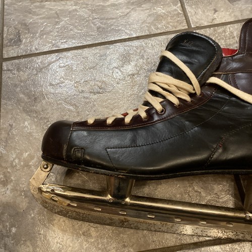 Vintage Hyde Black Leather Hockey Scholastic Skates~Mens Size 10 - Picture 15 of 24