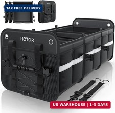 Trunk Organizer for SUV - Car Storage Box with Reflective Strips, Collapsible Ca