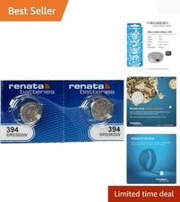 394 SR936SW Batteries - 1.55V Silver Oxide 394 Watch Battery 2 Count
