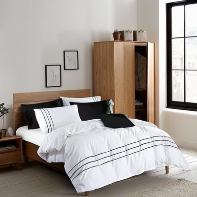 Karen Duvet Cover Set 3 pcs(1 Duvet Cover+2 Pillowcases) 100% Cotton Sateen