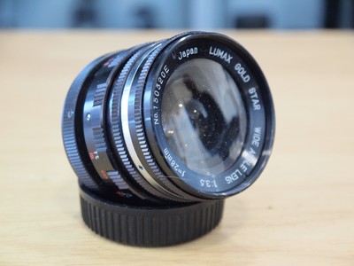 Lumax Gold Star 28mm F3.5 T2 Mount PRESET Wide Objektiv. no u18206