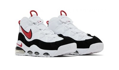 (CK0892-101) Nike Air Max Uptempo 95 White/University Red-Black Men s Size 10