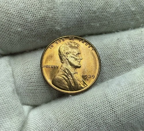 1939-S Lincoln Wheat Penny Cent ~ Gem BU (red) O456