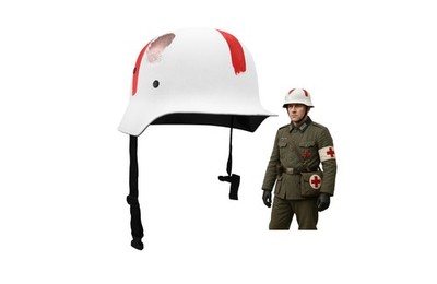 ジャーマンヘルメット WW2 M35 第二次世界大戦 風 ドイツ ナチヘル Adult WW2 German Army M35 M1935 Medic Winter Helmet Style Costume