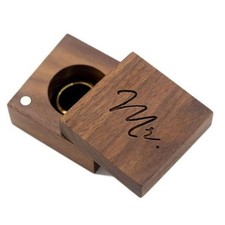- Engraved Wooden Ring Box for Wedding Ceremony Ring Bearer Box - Mr Ring Box