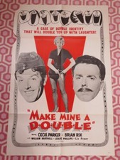 MAKE MINE A DOUBLE US ONE SHEET POSTER BRIAN RIX CECIL PARKER 1959