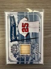 2021 Leaf Lumber Don Baylor Nickname Fame Game Used Bat Navy Blue 1/3 Angels
