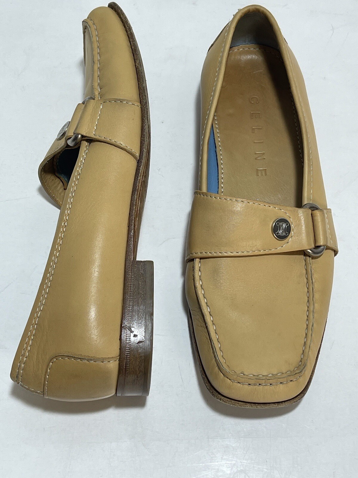 Celine Paris Loafers Mustard Yellow Leather Slipper S… Gem