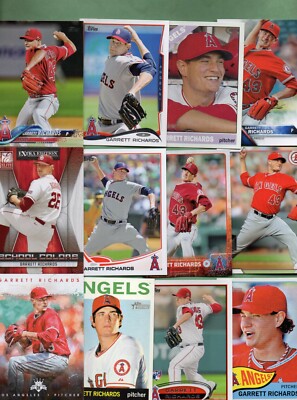 Garrett Richards (Anaheim Angels) 12 Lot w/Rookies & Inserts