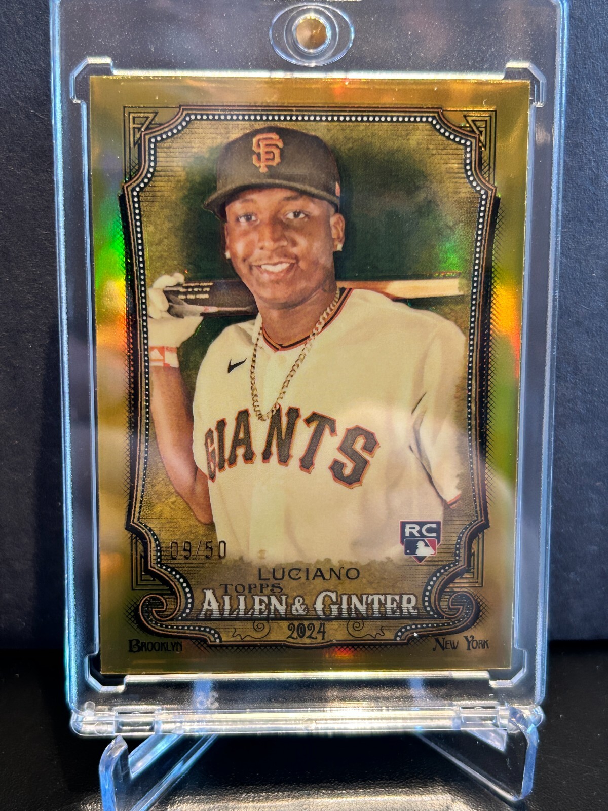 2024 Allen & Ginter Marco Luciano #79 Chrome Gold Refractor RC Giants 09/50
