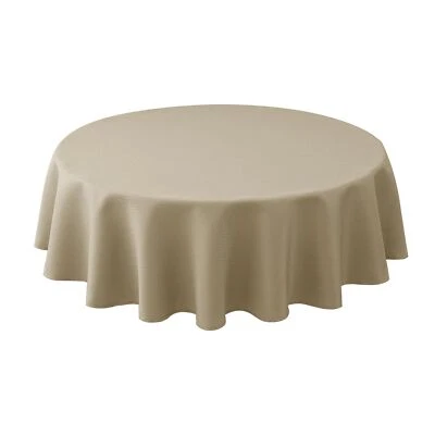 BISCAYNEBAY Textured Fabric Round Tablecloths 60 For Tables Diameters From 20 To 40 Natur