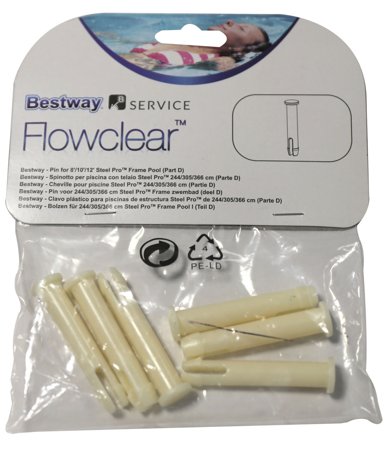 Spinotti spinotto per piscina tonda con telaio Bestway P61859 conf.6 PZ FR536936