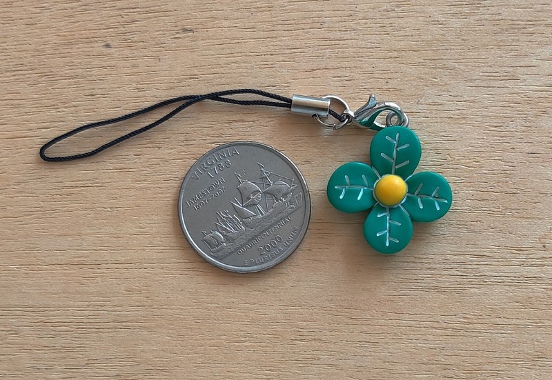 BN Resin charm phone strap lariat ornament - Flower 