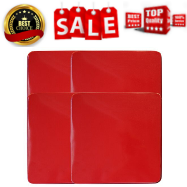 Square Gas Stove Burner Cover In Red Color Set Easy To Clean With Tin 4