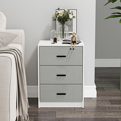 3 Drawer Wooden Bedroom Bedside Cabinet Furniture Storage Nightstand Side Table - Picture 59 of 130