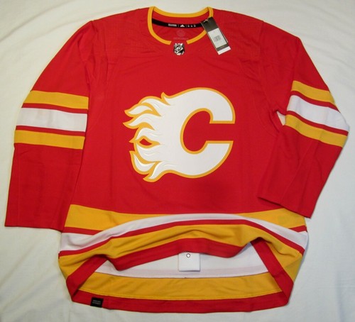 CALGARY FLAMES size 54 = XL Prime Green Adidas NHL Authentic Hockey Jersey home