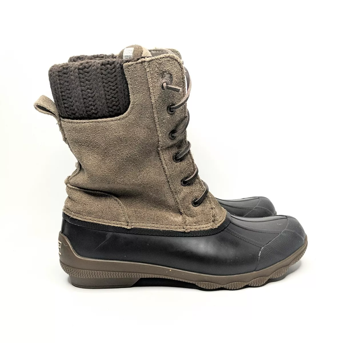 Sperry black and best sale tan duck boots