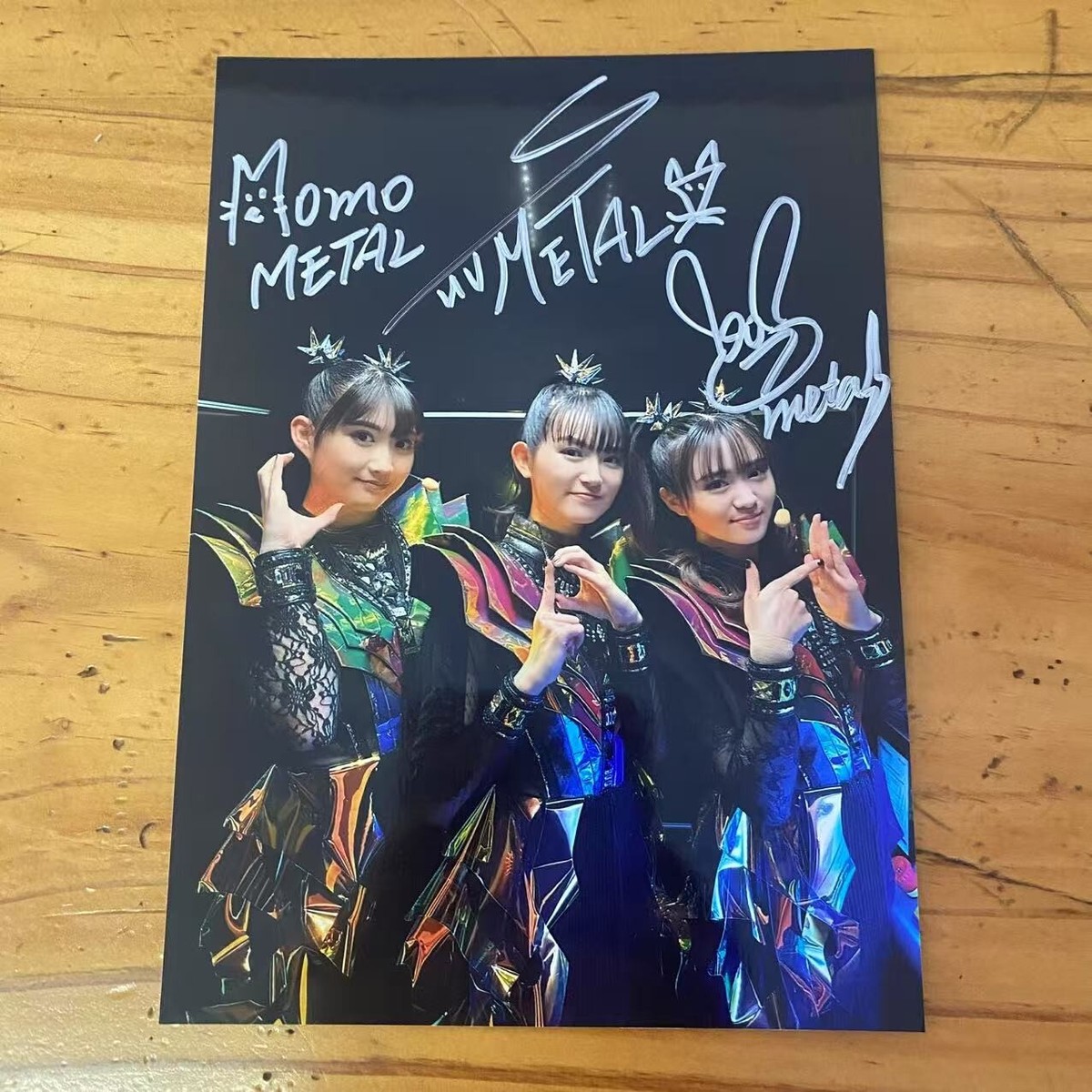 聡明なティモリス サイン入り BABYMETAL Autographed Signed Photo Picture J-POP Collection