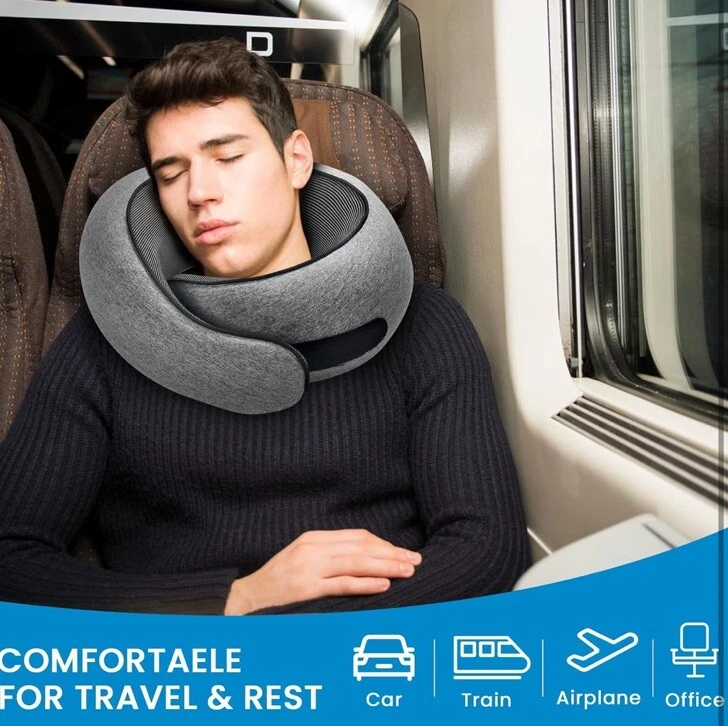 Travel Pillow, Neck Travel Pillow, Memory Foam Neck Travel Pillow, for Airplane