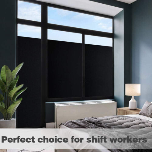 Total Blackout Privacy Glass Window Film Block Out 100% Light Black Tint Tinting - Picture 2 of 16